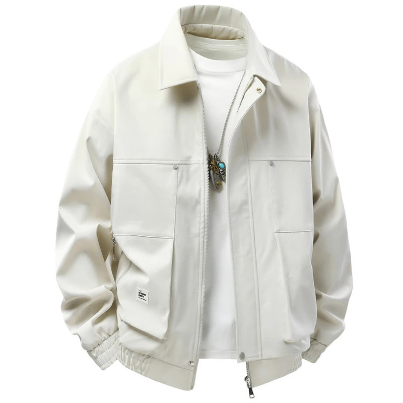 Jacket Mens Spring autumn men jacket Flip collar solid colors Jackets Youth casual coat business coats Size M4XL 5XL 251015