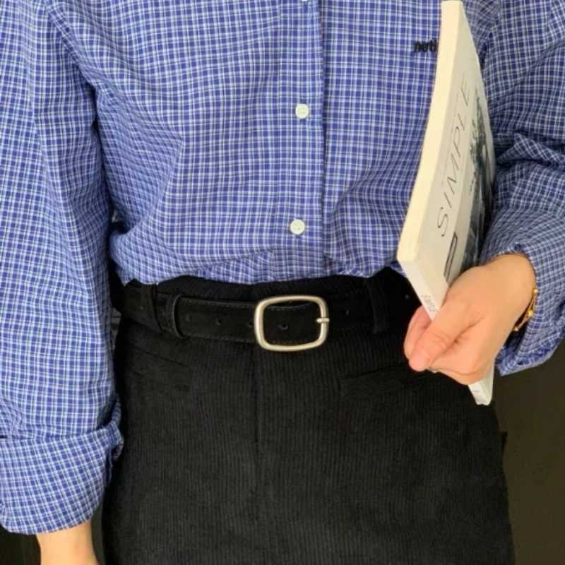 Luxury Suede Cowhide Leather Belt for Women Lady Girl Vintage Style with Gold Buckle Dress Coat Waistband for Dresses JeansXJ251023