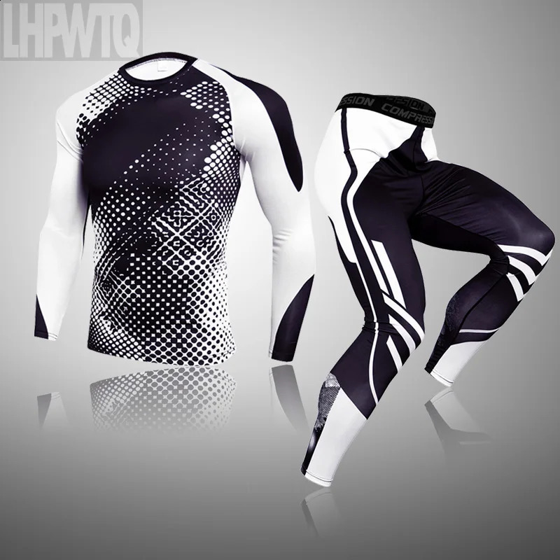 Top quality thermal undewear men sets compression fleece sweat quick drying thermo underwear clothing 251023