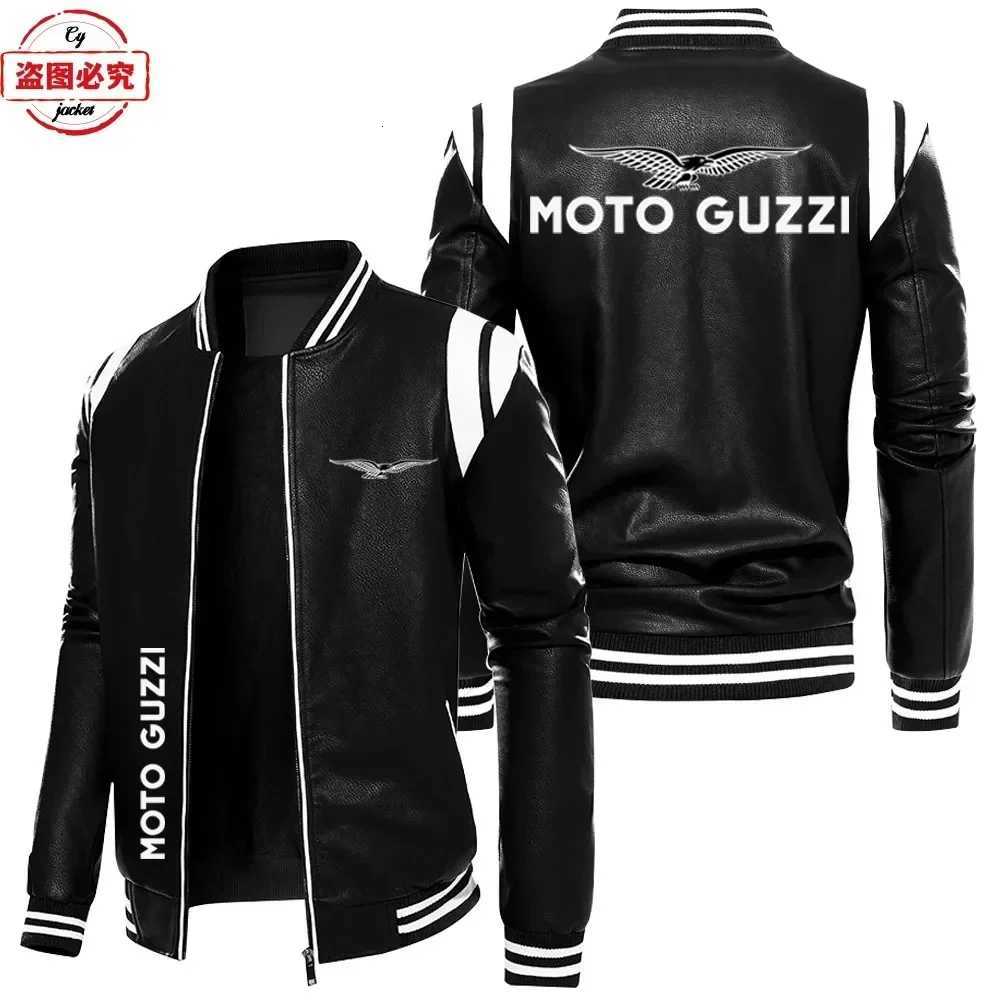 Motorcycle Printed PU Leather Windproof Jacket Racing Suit Motorcycle Riding Suit Mens Casual Jacket Work Suit W251023