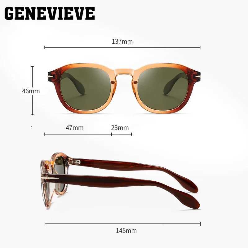 GENEVIEVE Fashion Personalized Geometric Oval Sunglasses UV Protection Customizable Prescription Polarized Sunglasses S31129W251023