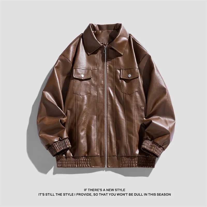 2025 autumnwinter new mens motorcycle leather jacket highquality leather jacket youthful and priceless cool and stylish W251023