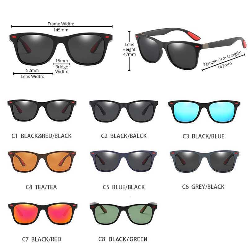 Classic Square Polarized Sunglasses Men Women Fashion Brand Designer Sun Glasses Male Retro Black Drivers Eyewear UV400W251023