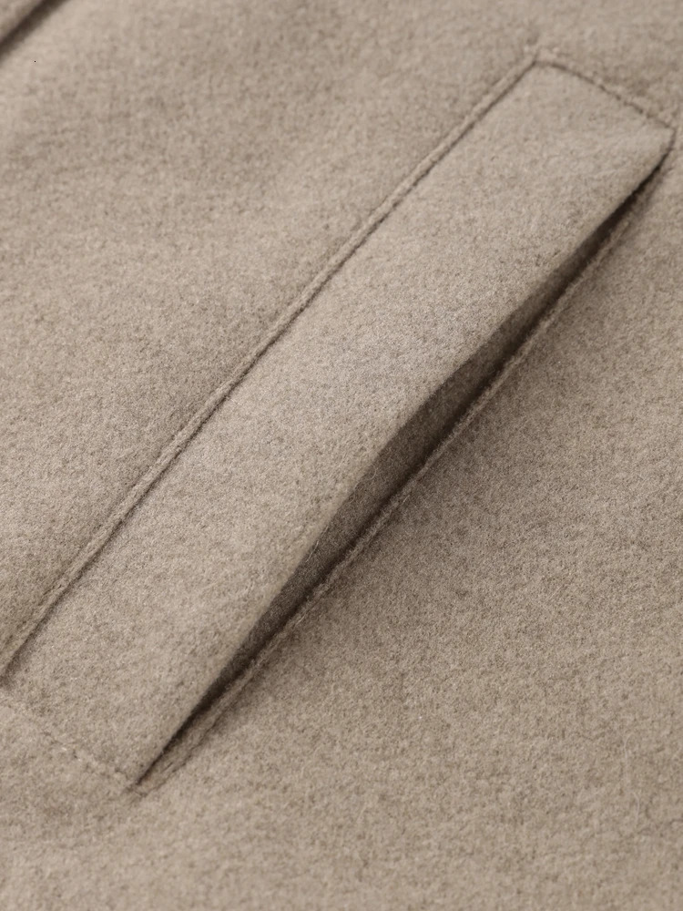 Fashion Womens Stand Collar Coat Long Sleeve Doublebreasted Solid Pockets Jacket Female Autumn Winter Lady Streetwear 251020