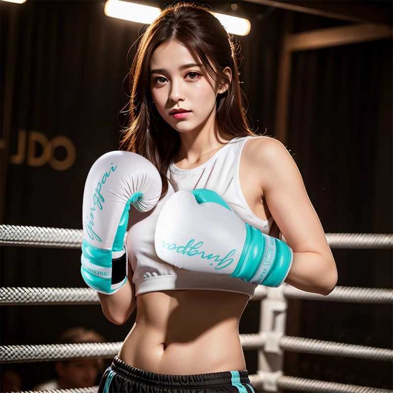 GINGPAI High Quality Men Women 8 10 12 oz Boxing Gloves Muay Thai MMA Profession Kickboxing Adults Sandbag Training Y251023