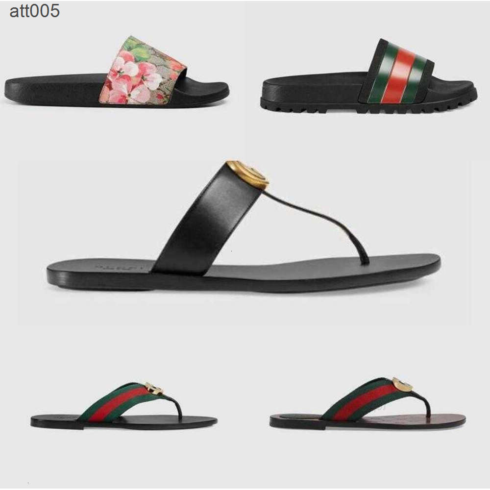 2023 platform designer rubber slides sandal floral brocade fashion mens gear bottoms andals flip flops slippers striped womens sa bvss gucciis guccily gg N1AH