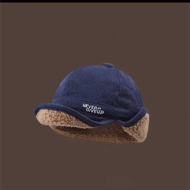 Sheep wool thicke warm duck tongue ear protection hat for men and wen autumn and winter thicke cycling i Feng hatW251023