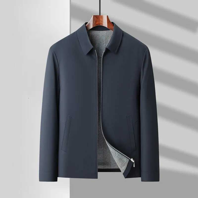 2025 spring dad light business casual fashion handsome jacket simple large size M7XL top mens coat W251023