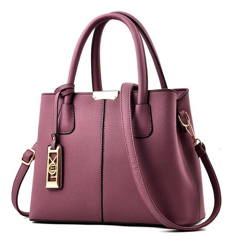 Bag Fashion Solid Color Handbag Middleaged Mom Bag Simple Casual Large Capacity Shoulder BagL251023