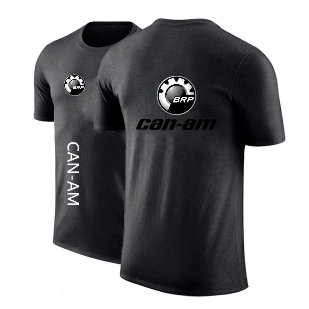 CANAM BRP 2022 Mens New Round Neck Cotton Casual Solid Color Short Sleeve Print Breathable Tee Summer High Quality T Shirt TopXJ251023