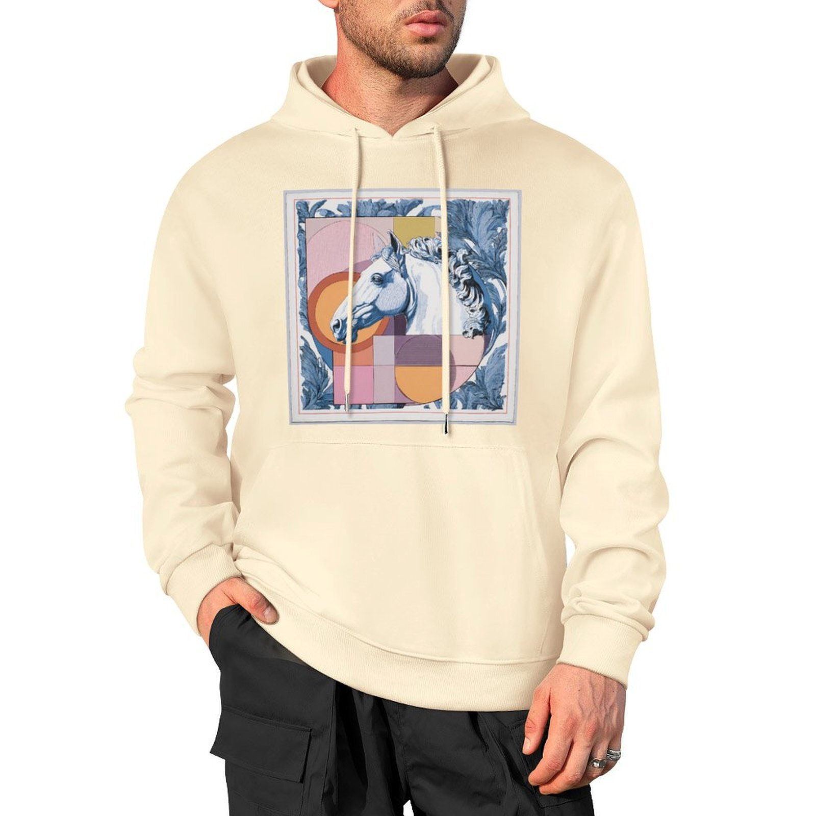 H Designer Fall Winter Hoodie Luxury Horse Print Design Unisex Long Sleeve Streetwear Hip Hop Oversized Fit Hoodie Men's Fashion Apparel H29