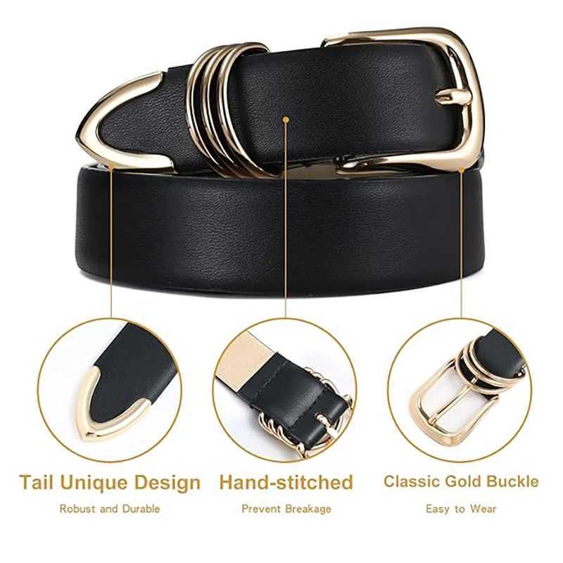 Womens Belt Fashion Golden Needle Buckle Belt Paired Jeans Dress PU Leather Belt Casual Trendy Youth Belt Gift for GirlfriendsXJ251023