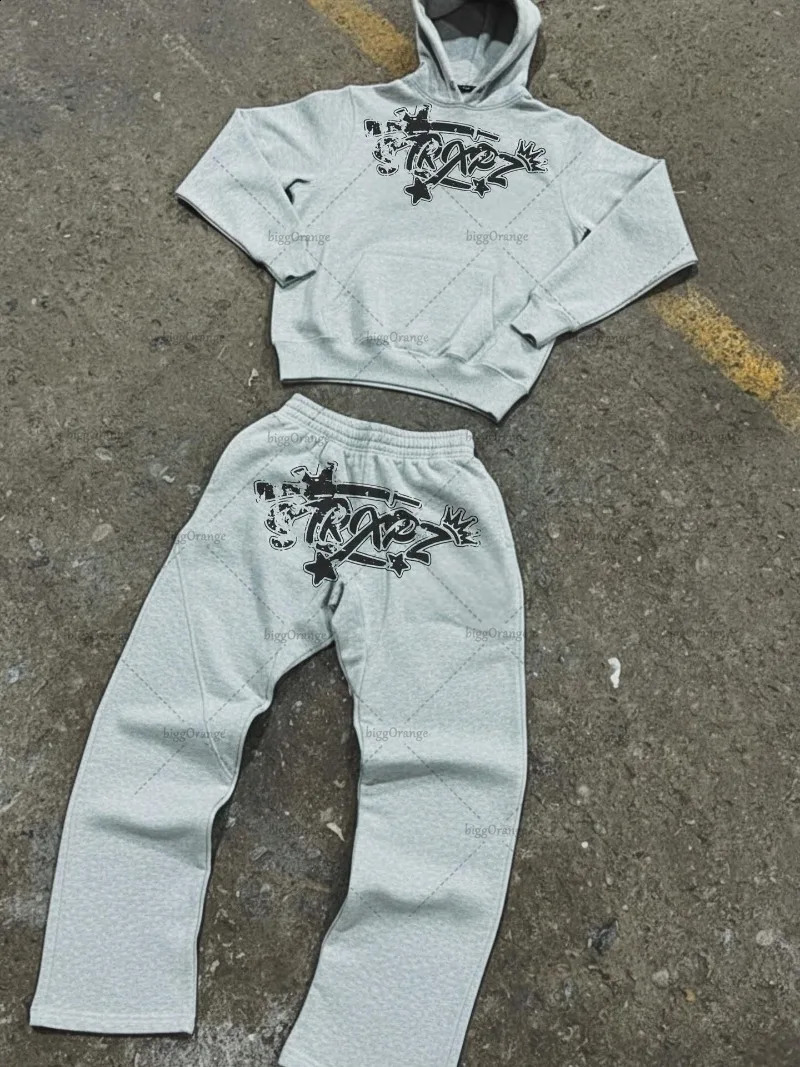American High Street Fashion Clothing Hip Hop Harajuku Retro Y2K Loose Men Suit Gothic Punk Casual Sweatshirt 251021
