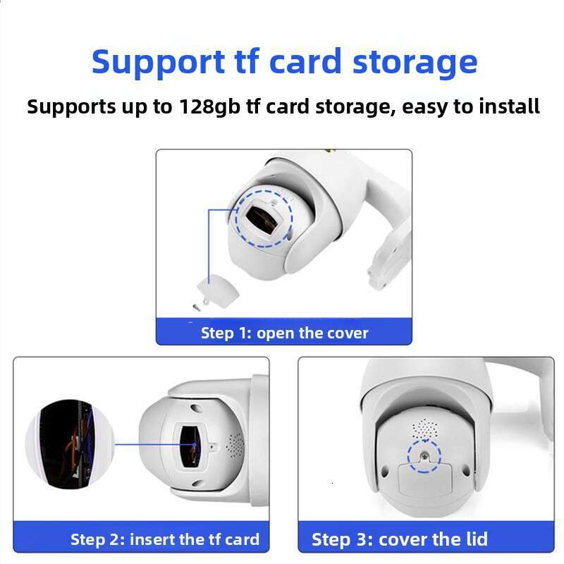 Tuya 3.0million Pixel Wireless Smart 2inch WiFi Dome PTZ Rotating Full Color Night Vision Surveillance Camera