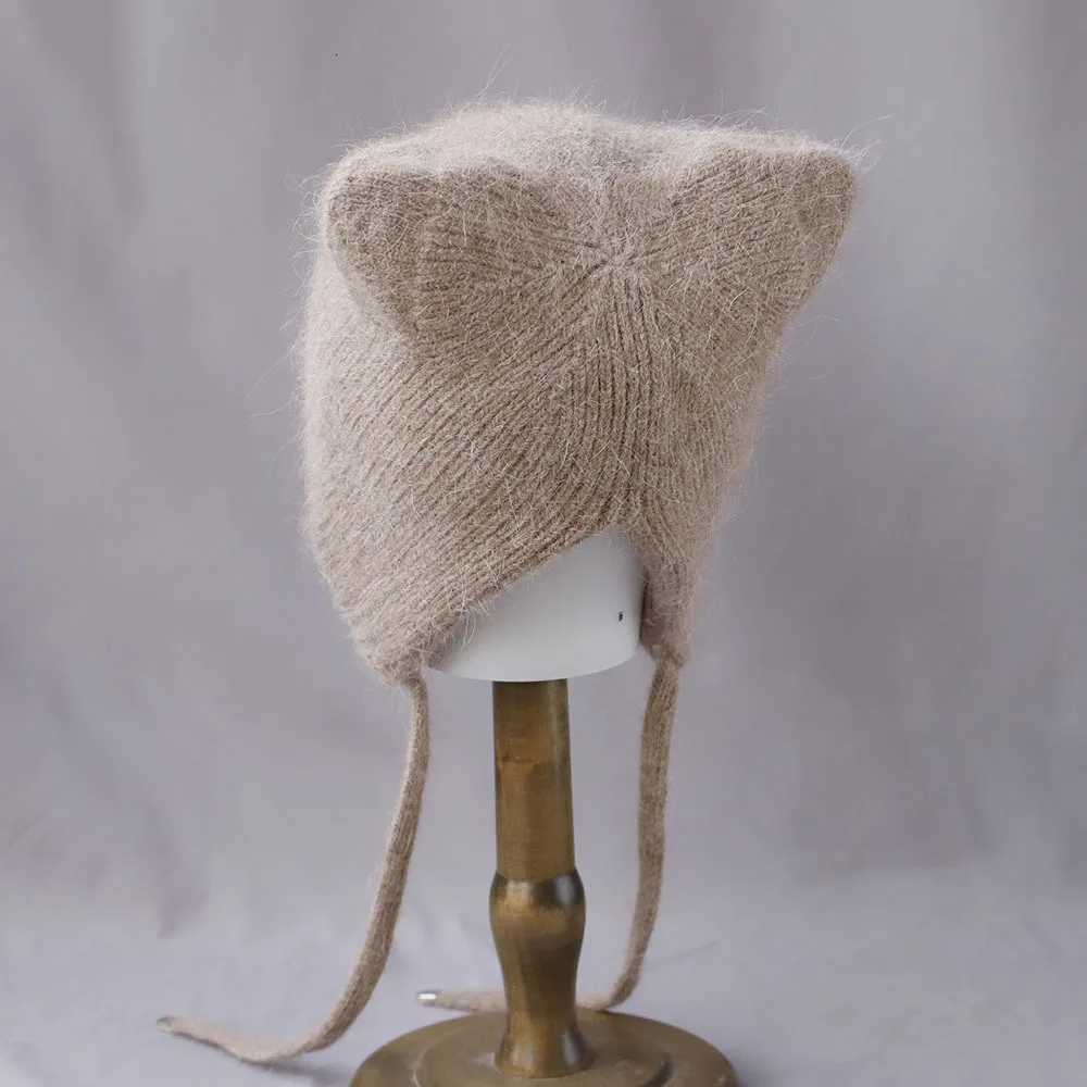 Cashmere Hatoutdoor Deep Hat with Ears Soviet Wtaps Hat for Womens Winter Beanies Rattan Fur Hat Fleece Knit Cap XJ251023