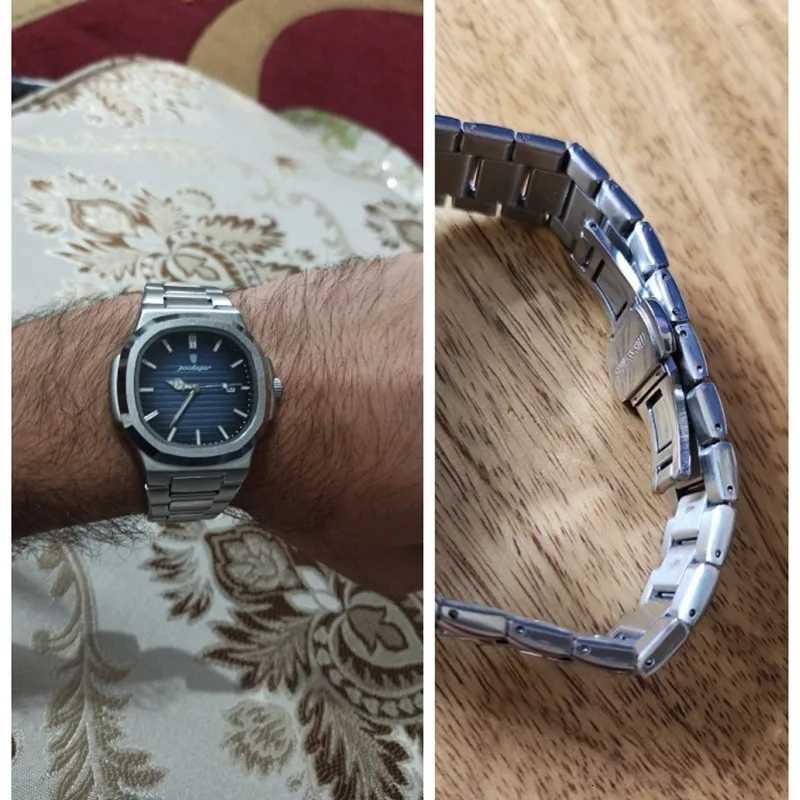 POEDAGAR Classic Blue Watch Business Waterproof Male Clock Luminous Date Stainless Steel Square Quartz Men Watch reloj hombreL251023