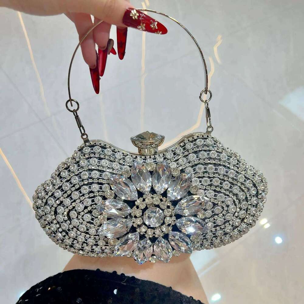 Designer Bags New Women's Fashion Dia-Encrusted Rhinestone Handbag Flash Dia Clutch Wedding Banquet With Dress Dinner Bag Luxury Bag