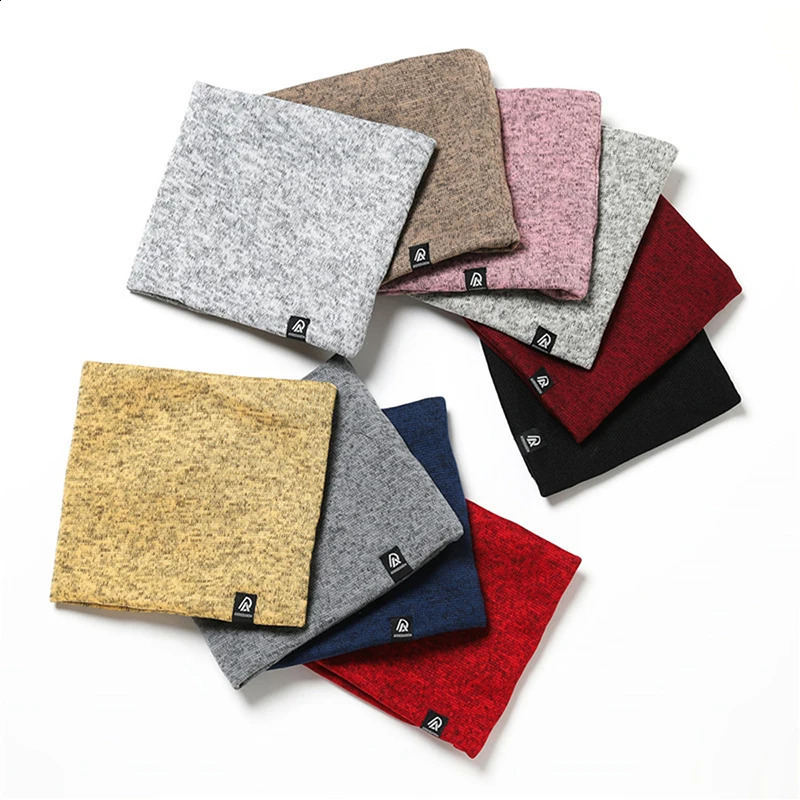 Plain Knitted Veil Ring Scarf Men Women Autumn Winter Neckerchief Outdoor Cycling Windproof Warm Muffler Collar Dualpurpose 251020