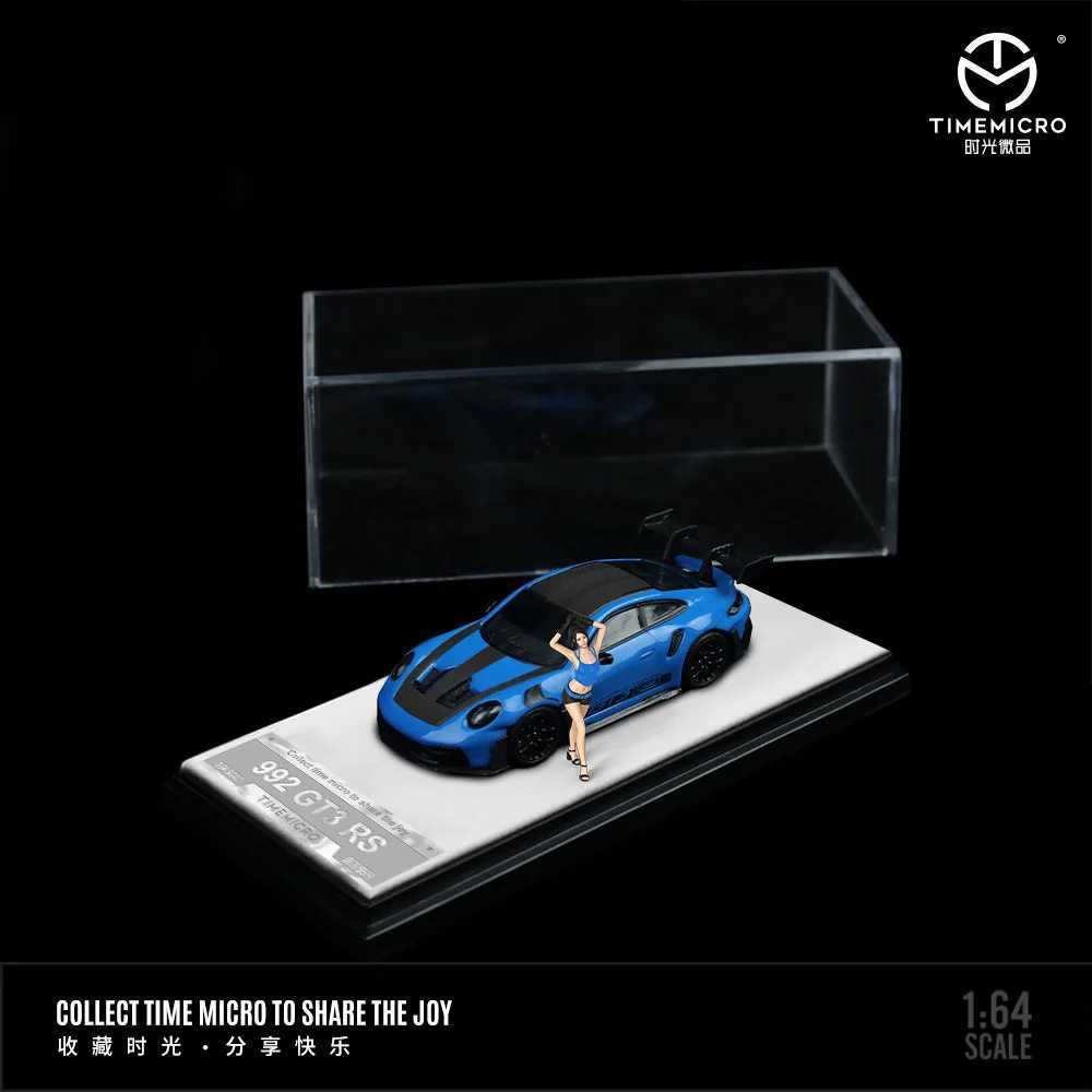 TIME MICRO 992 GT3 RS Blue Painting Simulation Alloy Car Model for Collection Display GiftT251023