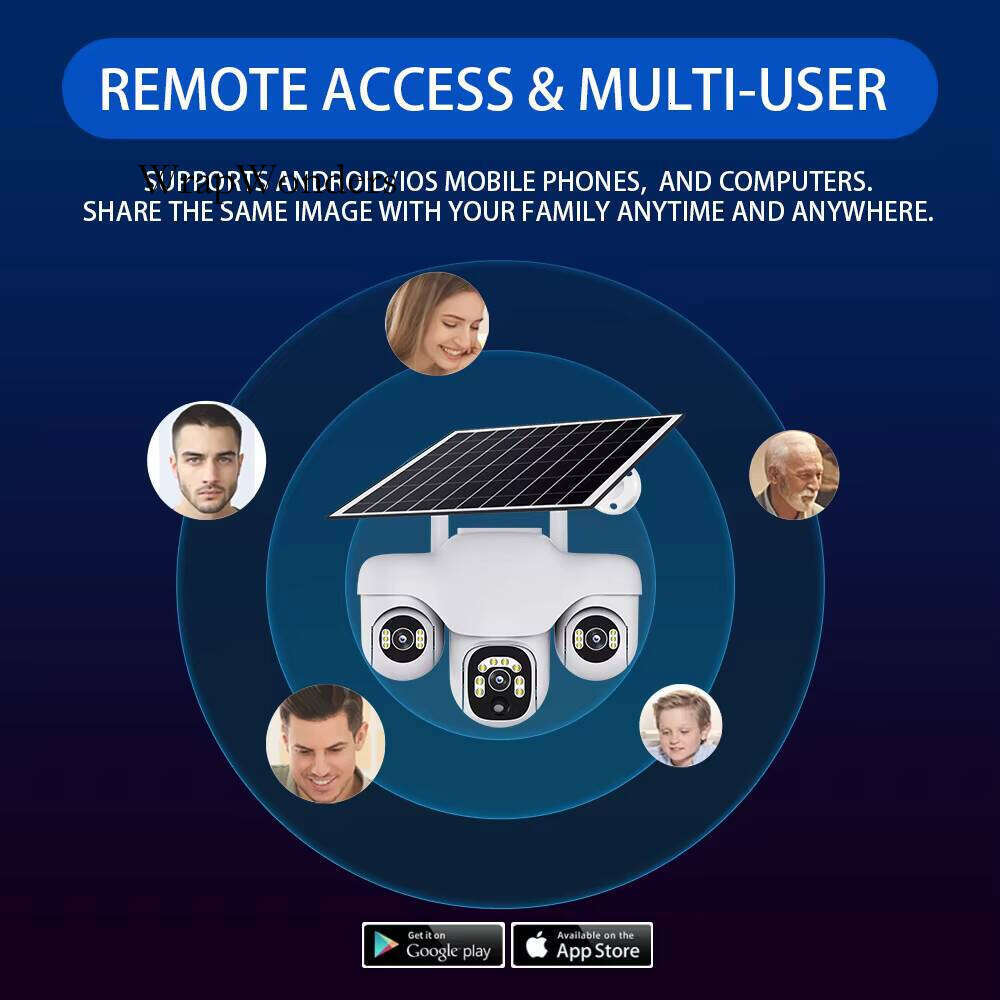 V380 Pro Outdoor Security Dual Lens 4G Sim Card 3 Video Power Wireless Wifi CCTV Solar Camera