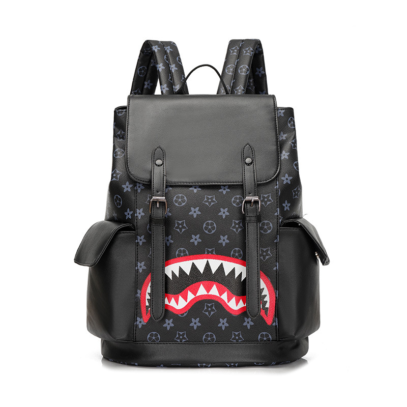 2025 Trendy Fashion Vintage Pattern Backpack College Style Unisex Backpack Large Capacity Laptop Bag Stain-Resistant Contrast Color School Bag