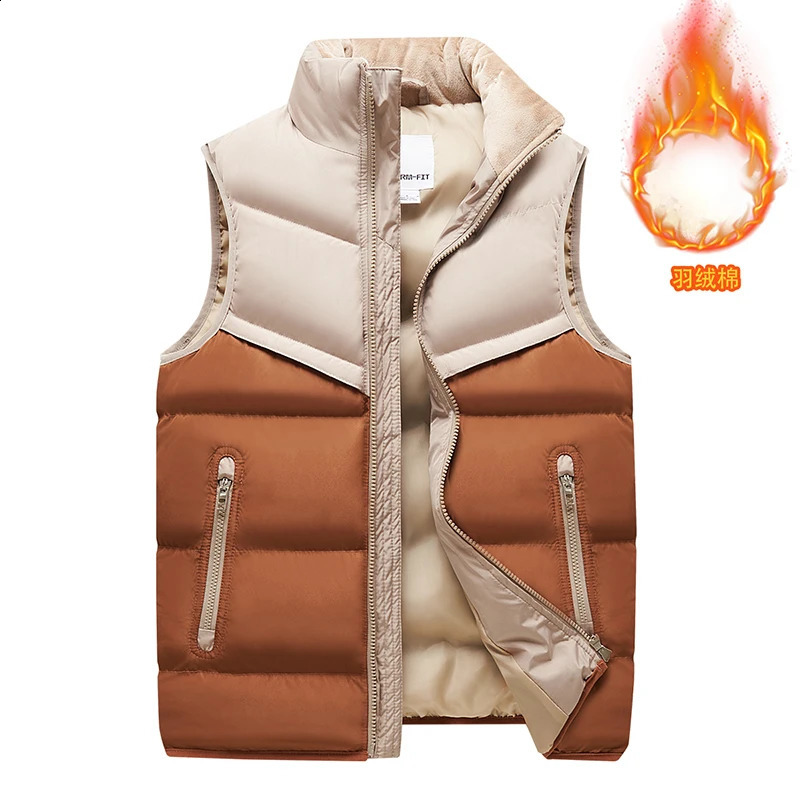 Autumn and Winter Mens Outdoor Standing Collar Cotton Vest Comfortable Fashionable Highquality Jacket for Men 251023