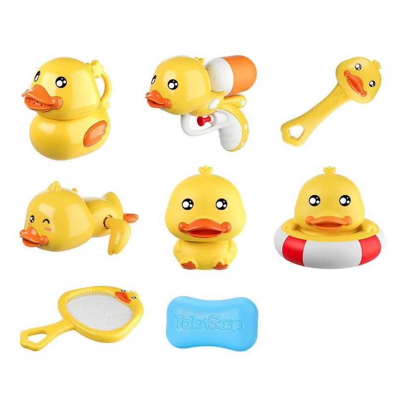 Childrens Ducklings Bathing Toys Bathroom Squirting Water Gun Fun ShowerSwimming Play Safe Easy to Grasp Baby Bath Toy J251023