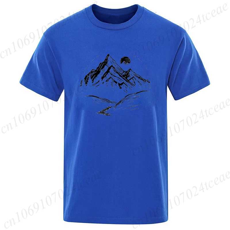 Tshirts Short Sleeve Camping Graphic Top Shirts Harajuku Street Women Men Adventure Tshirt Mountain Print Nature Tee ClothesXJ251023