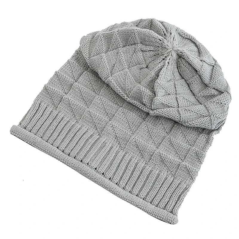 Hot Sa Long Size Winter Hat Casual Street Autumn Daily Beanies For Men Wen Solid BonnetW251023