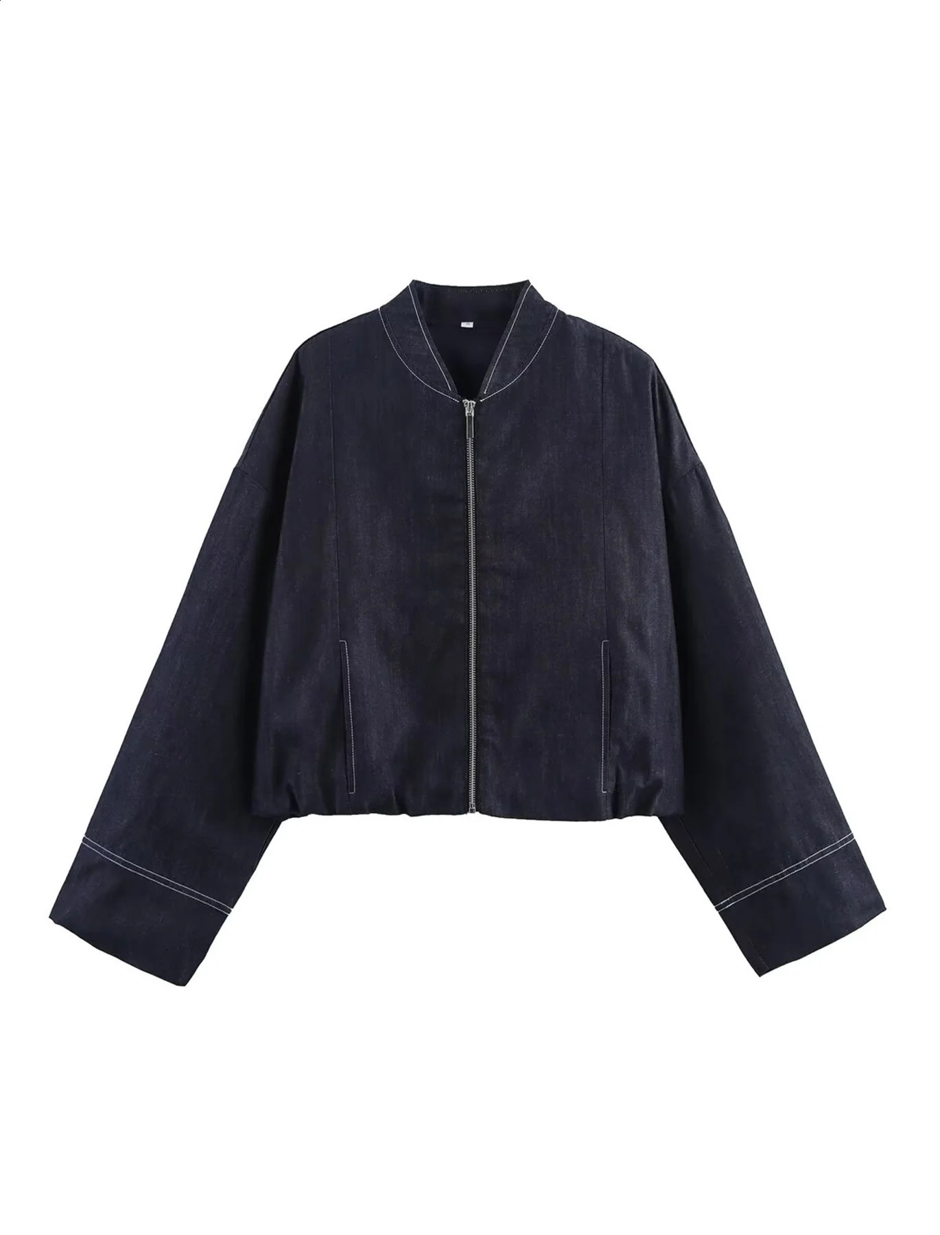 Women Wide Pleated Mini Skirt Sets For Outfit Fashion Bomber Long Sleeve Denim Jacket 2 Pieces 251022