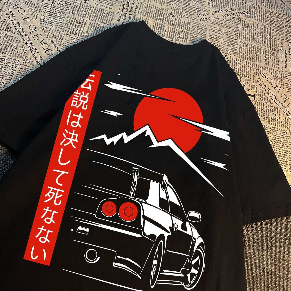 Japanese Style Car JDM Culture GTR Racing T Shirts Men Women Street Wear Original Design Oversized 100 Cotton Couple Tops TeesXJ251023
