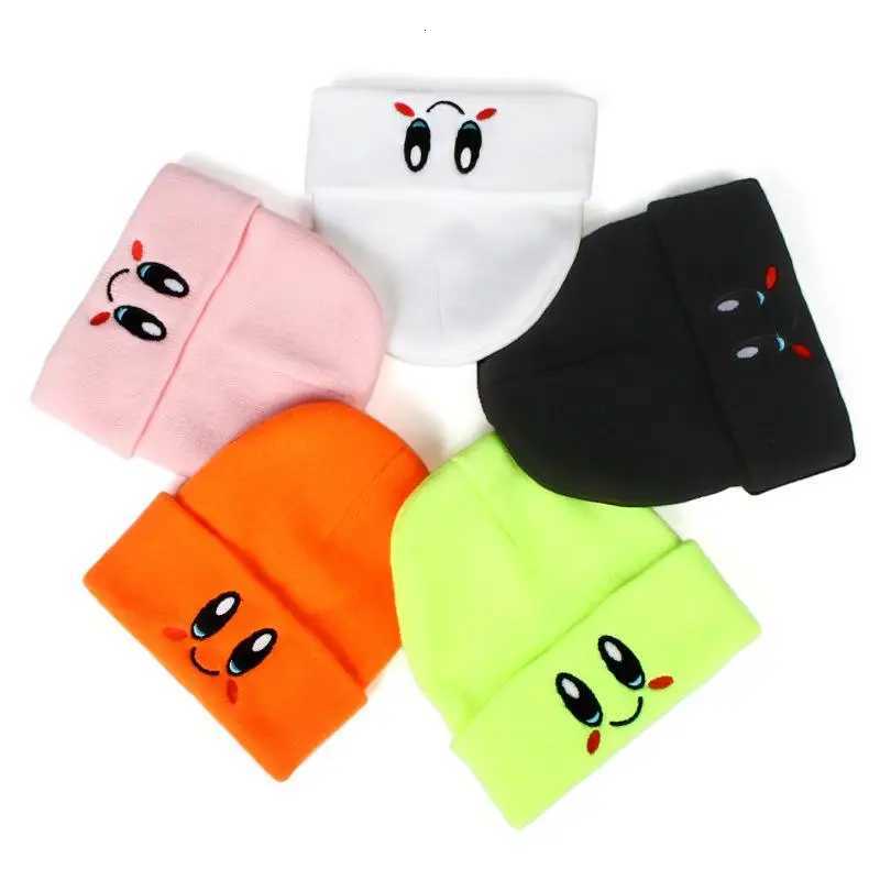 Hot Sa Cute Eye broidery Beanie Trendy Candy Color Coup Beanies Casual Coldproof Knit Hats For Wen MenW251023