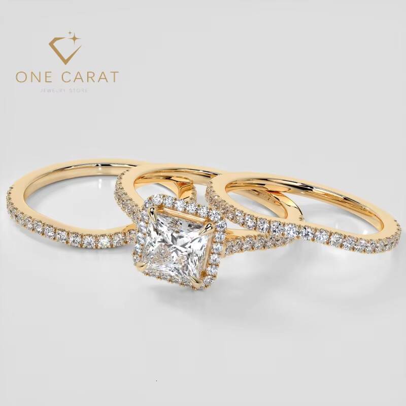 Ladys Classic 14K 18K Gold Engagement Moissanite Diamond Ring New Wedding Ring with GRA Certificate for Parties