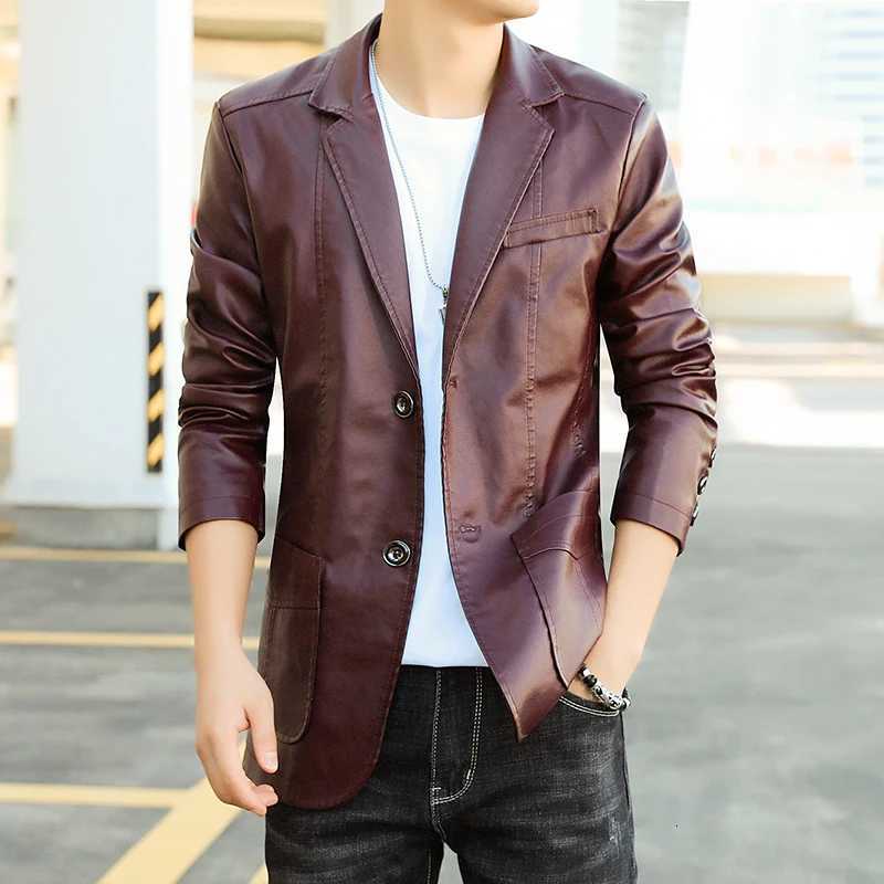 2025 spring and autumn new coat mens warm leather casual popular mens pu leather jacket leather suit mens size M6XL W251023