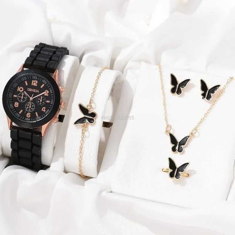 26pcs Luxury Watch Set Women Ring Necklace Earrings Rhinestone Fashion Wristwatch Female Casual Ladies Watches BraceletNo BoxL251023