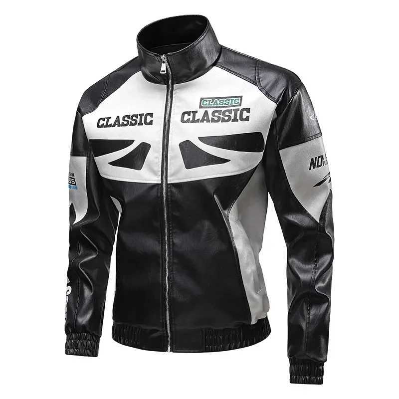 Casual Jackets Racing Leather Coat Men Motorcycle Style New Mens Autumn Winter Men High Quality Fashion Coat Leather Jacket W251023