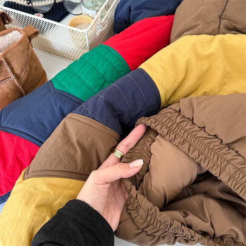 2025 Winter New Children Plus Velvet Thick Warm Coat Letter Print Boys Down Jackets Baby Girls Hooded Padded Jacket Kids Clothes Y251023