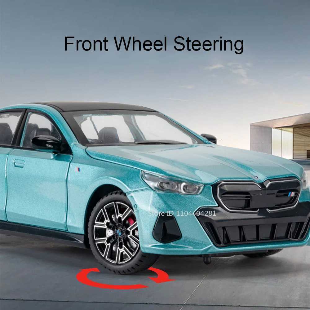 124 I5M60 X5 Alloy Models Toys Diecast Car 6 Doors Opened Sound Light Pull Back Front Wheel Steering Vehices Kids Holiday GiftsT251023