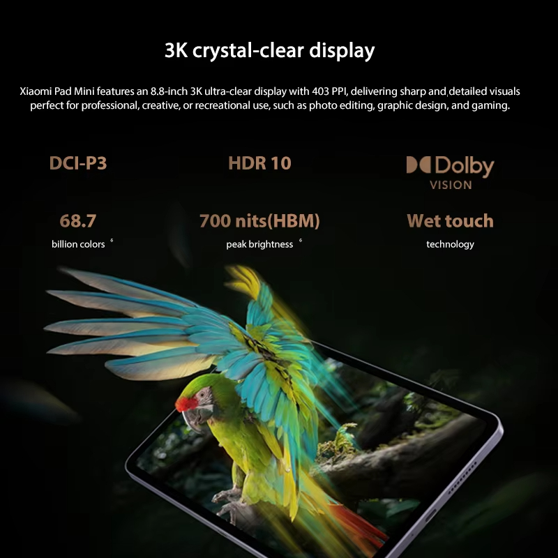 Global Version Xiaomi Pad Mini MediaTek Dimensity 9400+ 8.8" 3K ultra-clear display 7500mAh battery