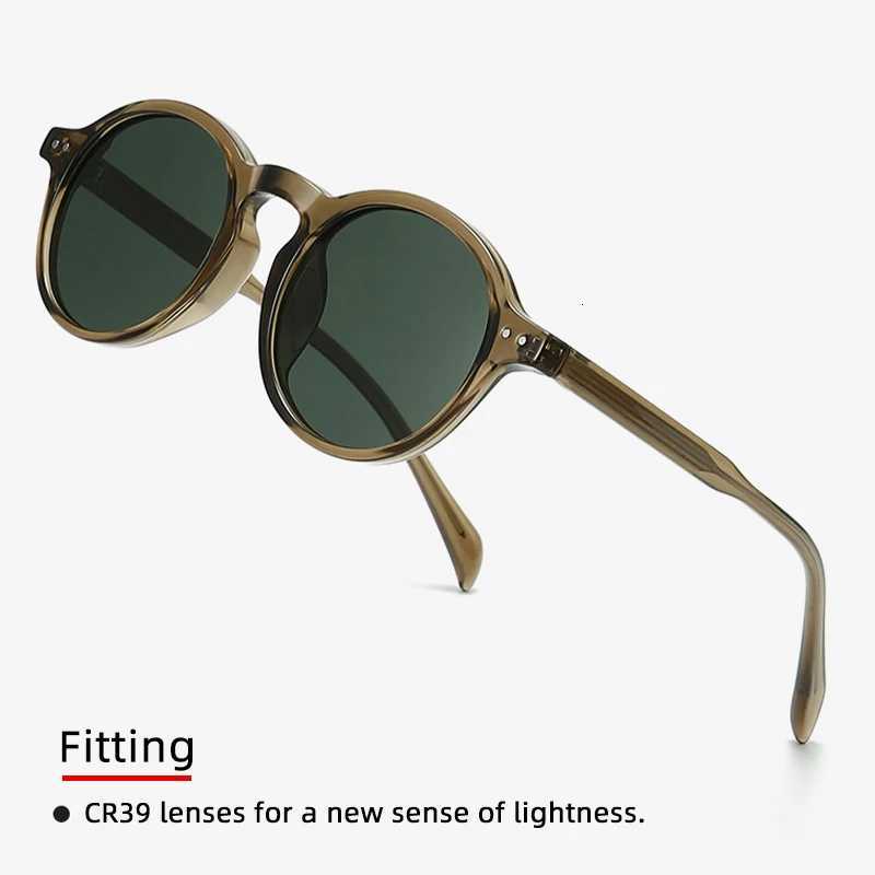 SZTZX Premium Retro Round Prescription Glasses Men Sports Driving Myopia Reading Sunglasses Women UV400 Protection Beach EyewearW251023