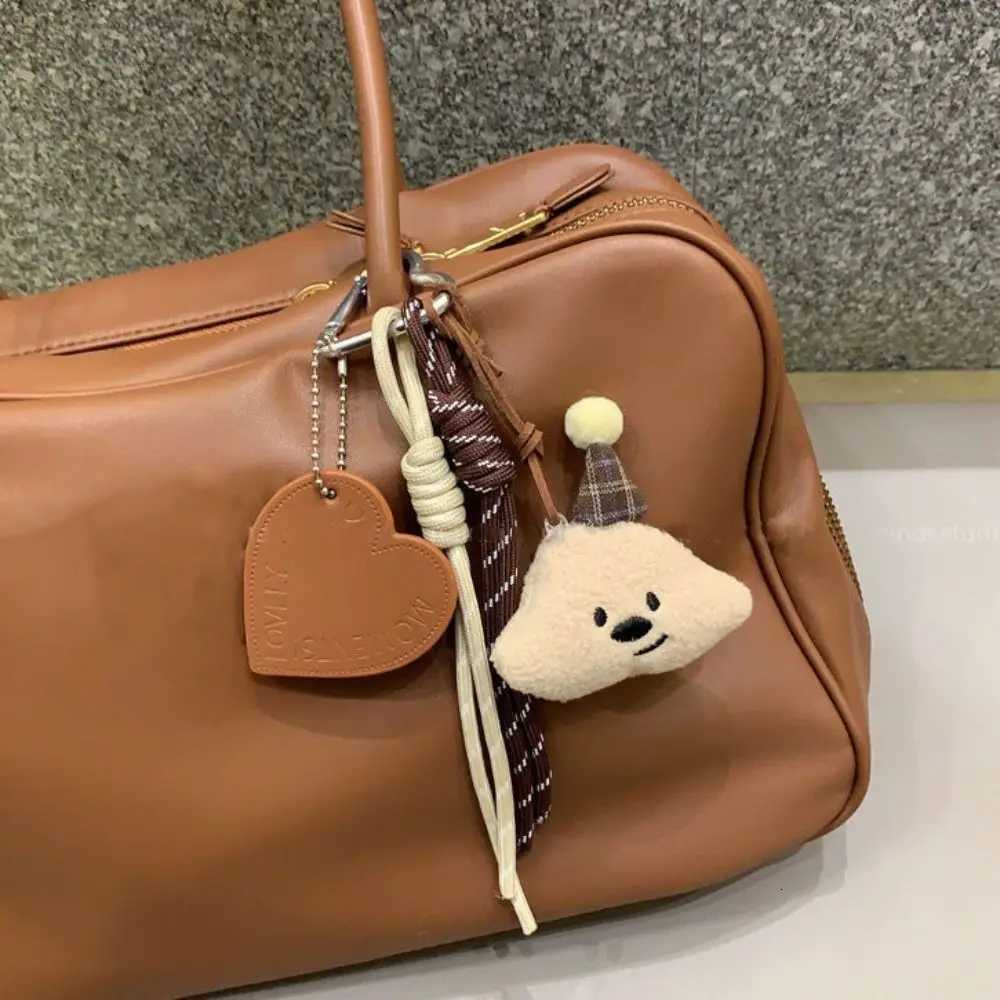 Cute Ins Small Cartoon Bear Pendant Plush Hanging Braided Rope Korean Rope Bag Pendant Keychain Z251023