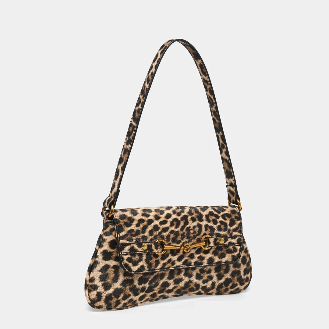 Underarm Bag Fashionable and Versatile Solid Color Artistic Stick Elegant Retro Leopard Pattern Shoulder 251014