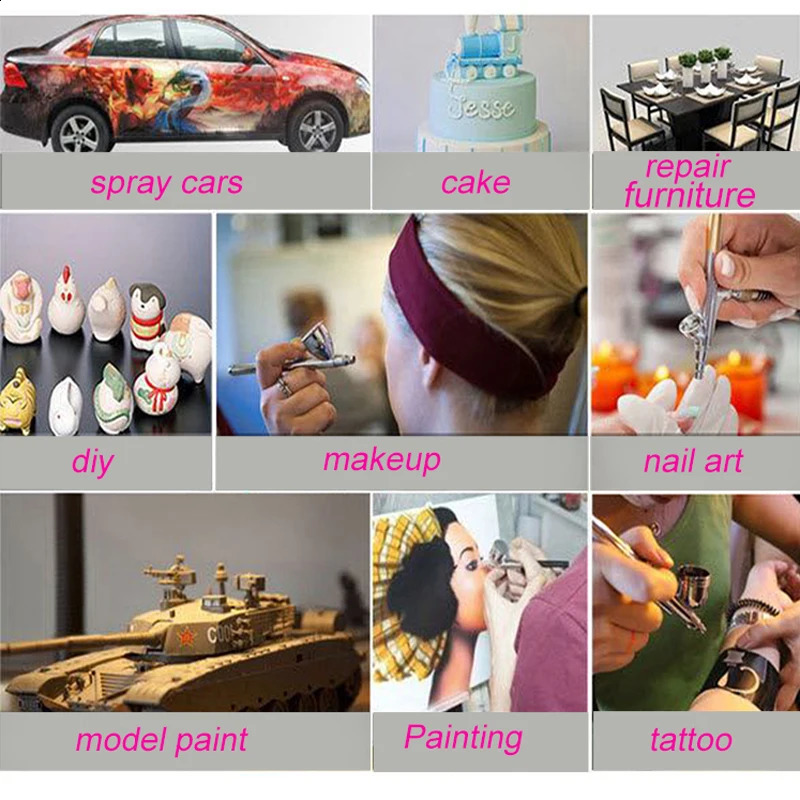 MultiPurpose Cordless Mini Airbrush Set Spray Pump Gen Pen Air Compressor Kit Portable Air Brush Set Art Painting Spray Model 251015