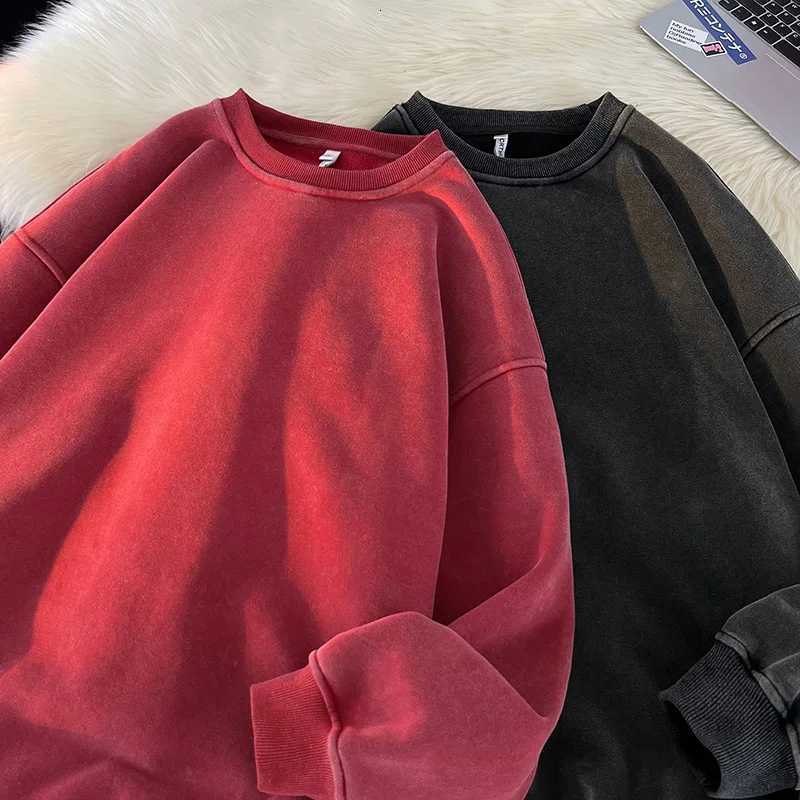 2025 Mens Blackwhitepinkblue Coats Long Sleeve High Collar Hoodies Cotton Casual Clothes Sweatshirts Oversized PulloverT251023