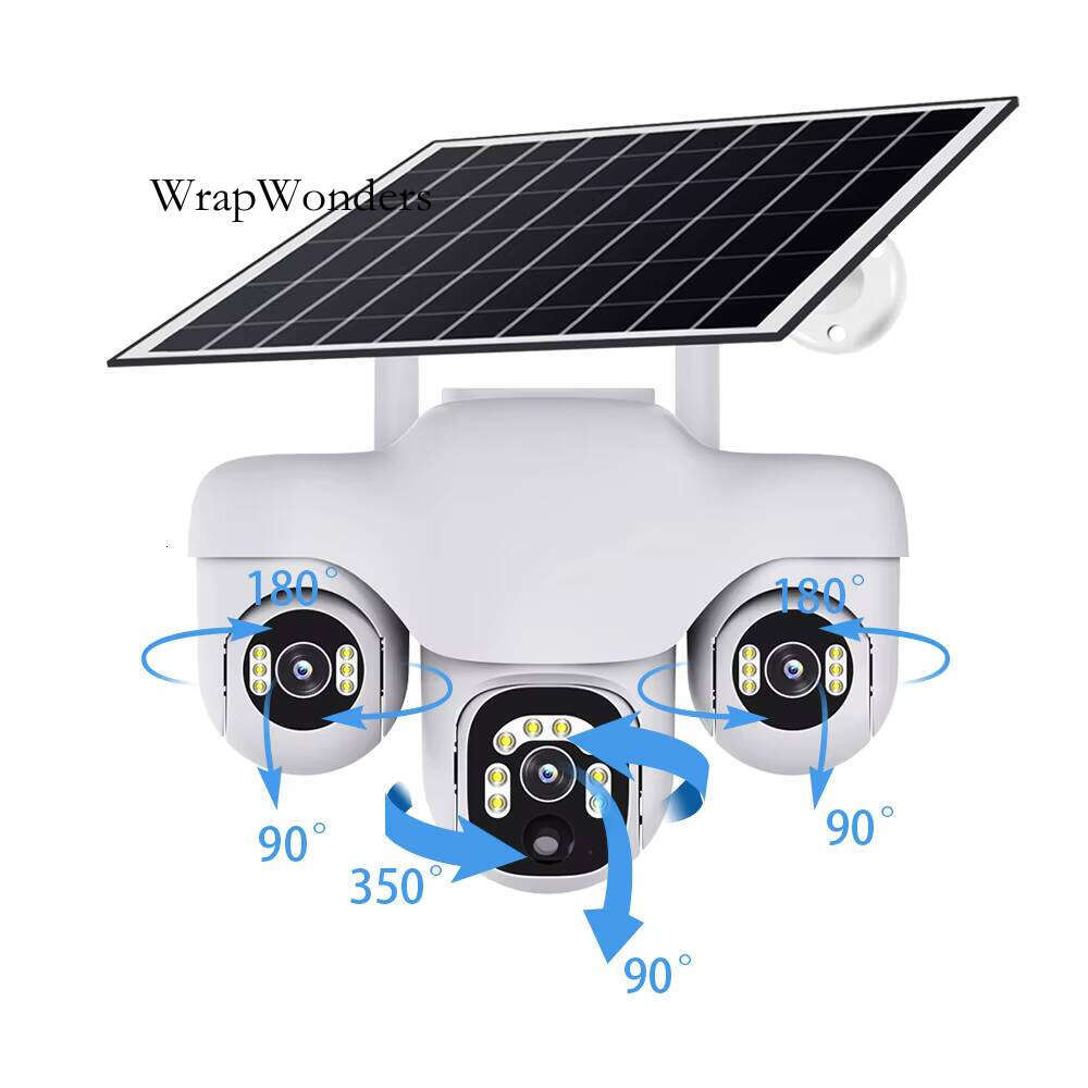 V380 Pro Outdoor Security Dual Lens 4G Sim Card 3 Video Power Wireless Wifi CCTV Solar Camera