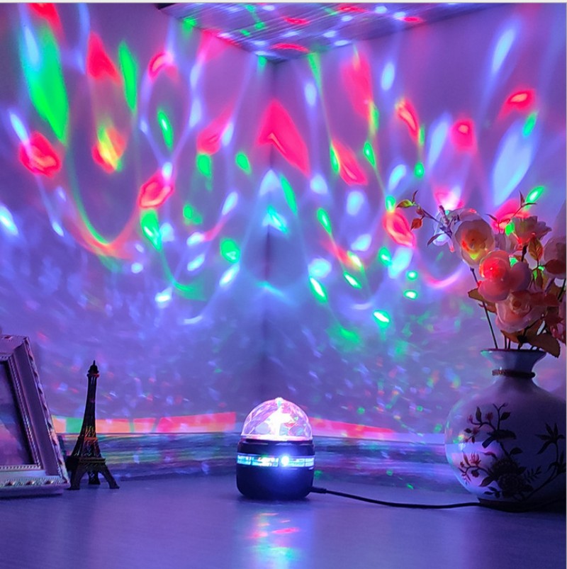 USB Powered Rotating Starry Sky Projector, ABS Colorful LED Party Atmosphere Lamp for Disco & Home Decor--Starry Sky stage lights