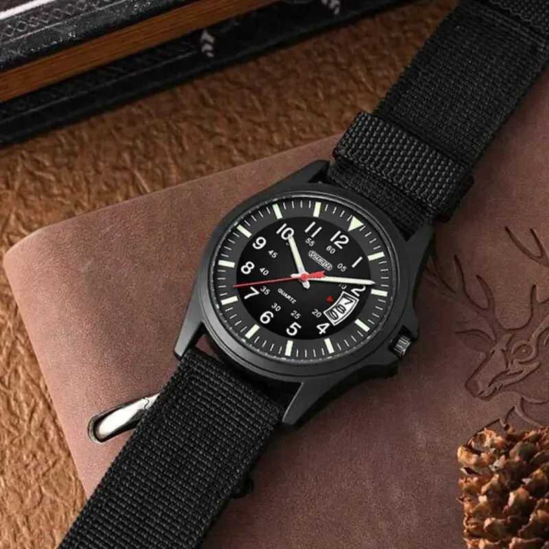 Reloj Hombre 2024 Fashion Mens Nylon Watches Luxury Men Army Quartz Watch Calendar Date Wristwatch Relogio MasculinoL251023