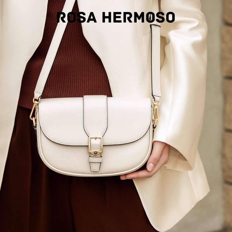 Genuine Leather Classic Vintage Shoulder High Quality Cowhide Saddle Bag Hot Selling Fashion Trendy Women's Crossbody Bags