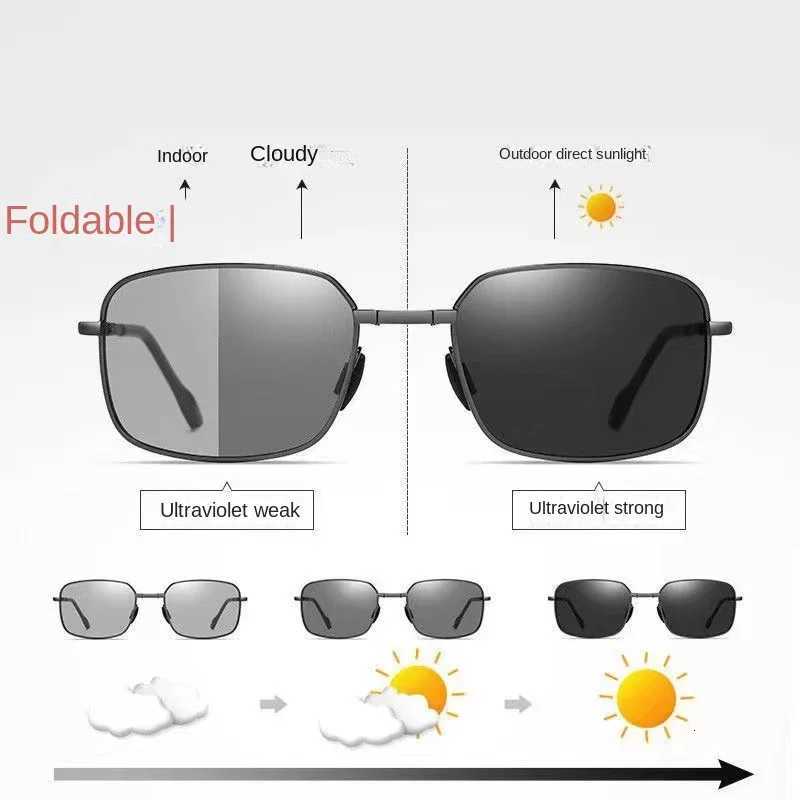 2023 New Highquality Fashion Foldable Polarized Sunglasses Men Women Vintage Portable Folding Metal Frame Sun Glasses UV400W251023