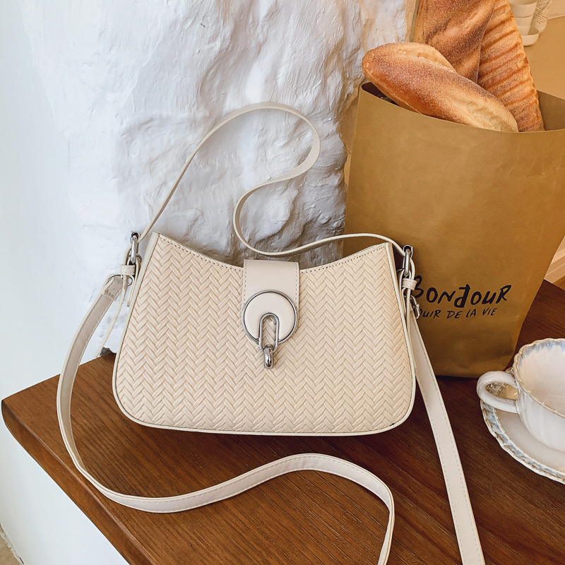 Luxury Brand Designer Bag High-End Woven Pattern Underarm Bag For Women 2025 New Korean Fashion Large Capacity Handbag Crossbody Bag